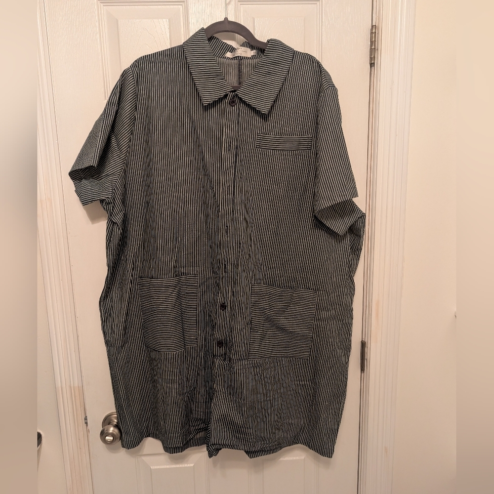 Red Sky Shop Romper Stripe Twill